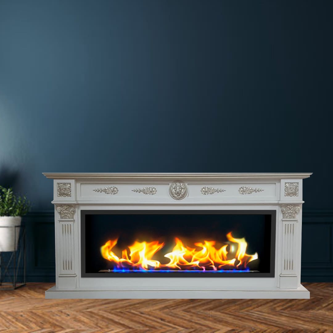 Биокамин в линейном портале "Русский огонь" Колизей с защитным и декоративным стеклом по цене 116 450 руб.