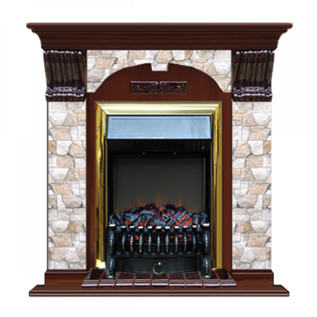 Арочный Арбат (красное дерево)+Fobos Brass