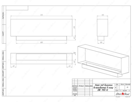 Биокамин SteelHeat ONE-V 1100 XL стекло + стемалит по цене 55 648 руб.