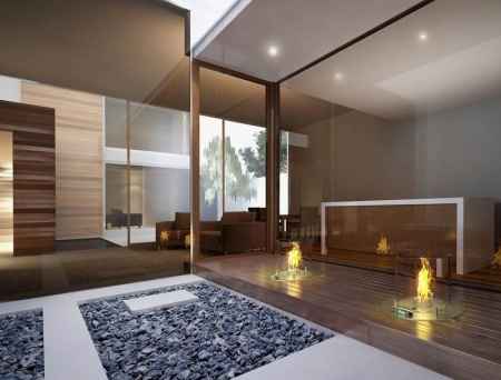 Автоматический биокамин Decoflame Denver Rondo e-Ribbon Fire по цене 722 000 руб.