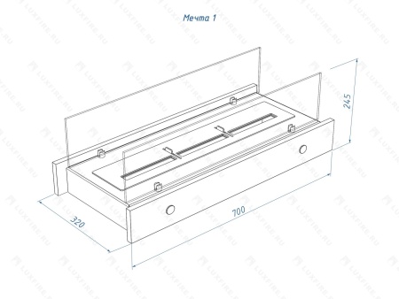 Настольный биокамин Lux Fire "Мечта №1" по цене 60 500 руб.